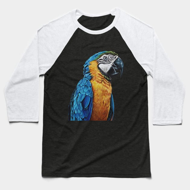 Parrot drawing Baseball T-Shirt by cristianvan